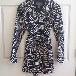 Ann taylor Zebra trench coat
